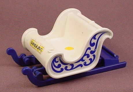 Playmobil White & Blue Sleigh With Blue Runners, 3689 3955 5711