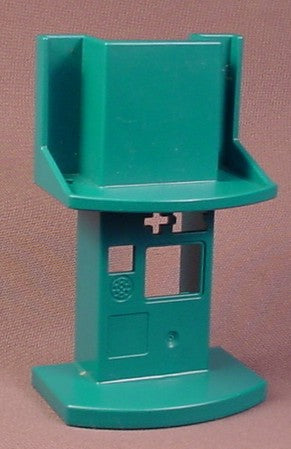 Playmobil Dark Green Airport Announcement Booth Console With Shelf,