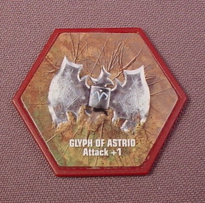 Heroscape Glyph Of Astrid, Attack +1, Hasbro