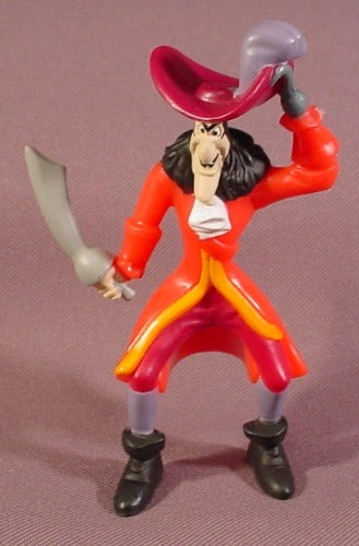 Disney Peter Pan Captain Hook PVC Figure, 4 Inches Tall, 2002 McDonalds