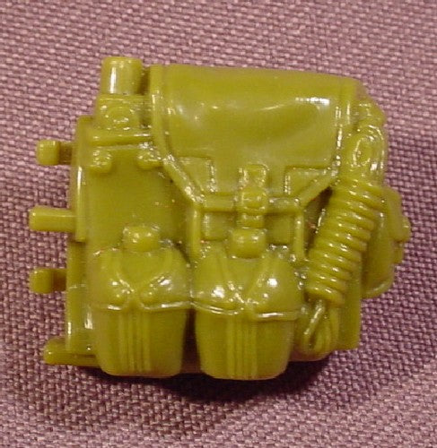 Gi G.I. Joe Green Backpack For 1987 Falcon Figure, Hasbro, (Does No