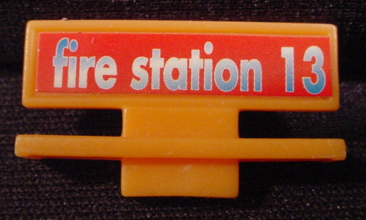 Micro Machines Fire Station 13 Sign For 1995 Double Takes Fire Esca