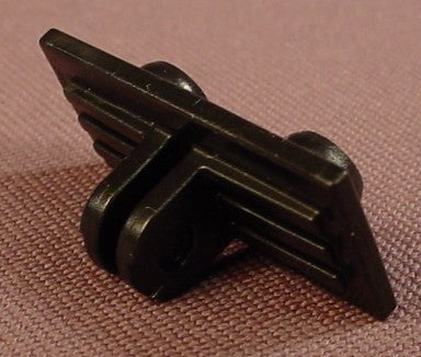 Playmobil Black Connector Plate With A 2 Finger Pins Hinge & 2 System X Plugs In The Back, 6195 9253 9488 70071, 30 24 2473