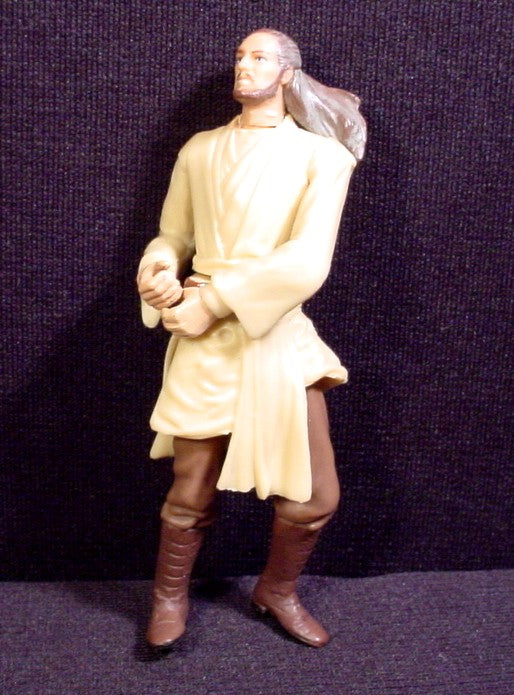 Star Wars Qui-Gon Jinn Jedi Duel 4" Action Figure 1998, Press Butto