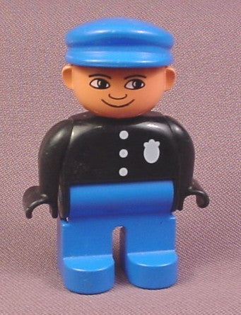 Lego Duplo 4555 Male Articulated Figure, Police Badge, Blue Hat