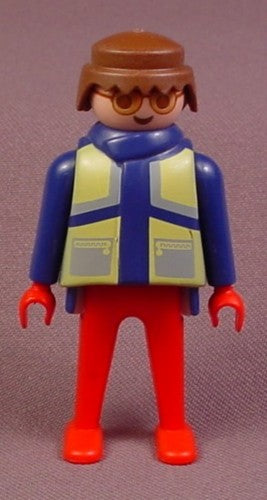 Playmobil Adult Male Arctic Scientist Figure, Round Glasses, Red Le