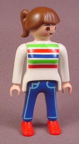 Playmobil Adult Female Mom Or Mother Figure In A White Shirt