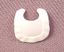 Playmobil White Baby Bib With Ruffled Edges, 4145 5502 5510 5763