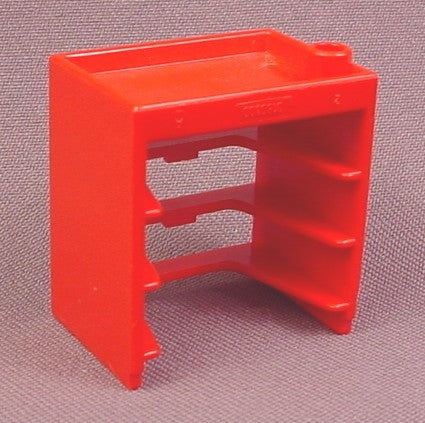 Playmobil Red Cabinet Or Tool Chest With Slots For 3 Sliding Drawer