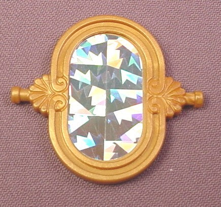 Playmobil Gold Oval Mirror With Tilt Knobs, Clips Into Frame Base