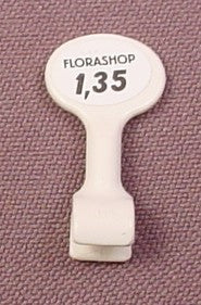 Playmobil White Small Clip On Oval Price Sign, 1.35 Sticker
