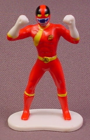 Power Rangers Red Ranger PVC Figure on Base, 2 3/4 " tall, 2000 Bake