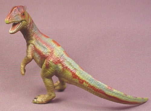 Solid PVC Dilophosaurus Dinosaur Figure, 2003 Schleich, 3 1/2" Tall