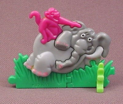 Kinder Surprise 1997  Plastic Puzzle, Elephant & Monkey, Dark Head
