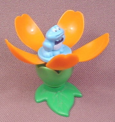Kinder Surprise 1997 Orange Petal Flower with Blue Frog, K97N35