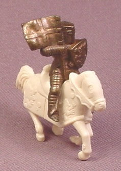 Kinder Surprise 1997 Metal Knight Figure on Tan Horse, K97N69