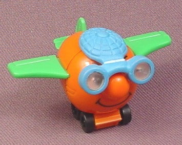 Kinder Surprise 1998 Orange Cartoon Airplane with Face