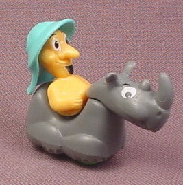 Kinder Surprise 1999 Man with Blue Hat on Rhino, K99N77A