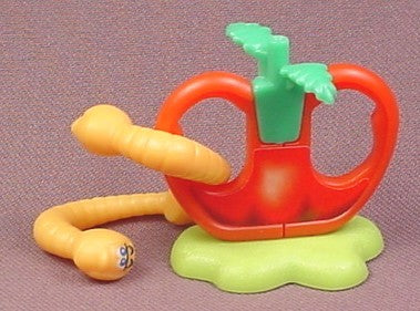 Kinder Surprise 2004 Apple & Worms, Light Green Base, K04N24B