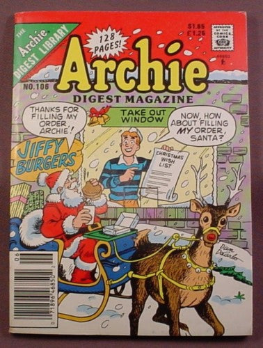 Archie Digest Magazine Comic #106, Feb 1991, Very Good Condition