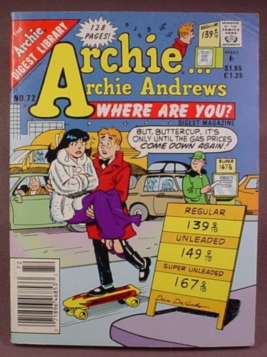 Archie Andrews Where Are You Comics Digest #72, Feb 1991