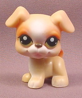 Littlest Pet Shop #235 Tan Boxer Puppy Dog with Green Eyes, 2005