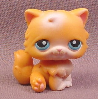 Littlest Pet Shop #153 Orange & White Persian Kitten Kitty Cat