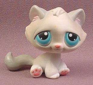 Littlest Pet Shop #53 Gray & White Kitten Kitty Cat