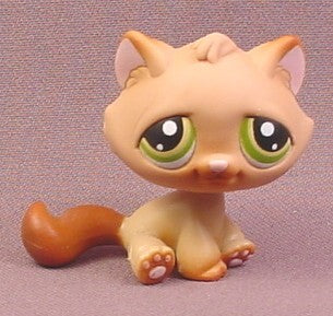 Littlest Pet Shop #194 Light & Dark Brown Kitten Kitty Cat