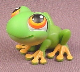 Littlest Pet Shop #50 Rainforest Tree Frog with Orange Feet & Eyes