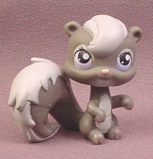 Littlest Pet Shop #132 Gray Squirrel with Pink & Purple Eyes, 2005