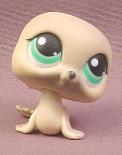 Littlest Pet Shop #342 Tan & Gray Arctic Seal with Green Eyes, 2007
