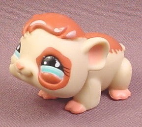 Littlest Pet Shop #683 Cream & Brown Guinea Pig with Brown Eye Patch