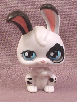 Littlest Pet Shop Push & Play Black & White Bunny Rabbit, Eyes Move