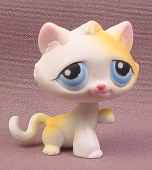 Littlest Pet Shop #52 Orange & White Kitty Cat with Raised Paw