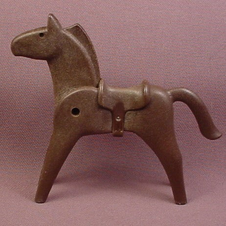 Playmobil Horse Old Style Solid Dark Brown Found In: 3652 3037