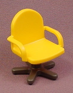 Playmobil Yellow Swivel Office Chair on Dark Gray legs, 3085 3172