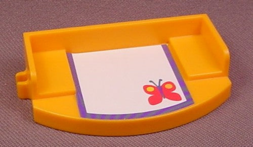 Playmobil Orange Cabinet Top with Sticker & Raised Sides, 4286