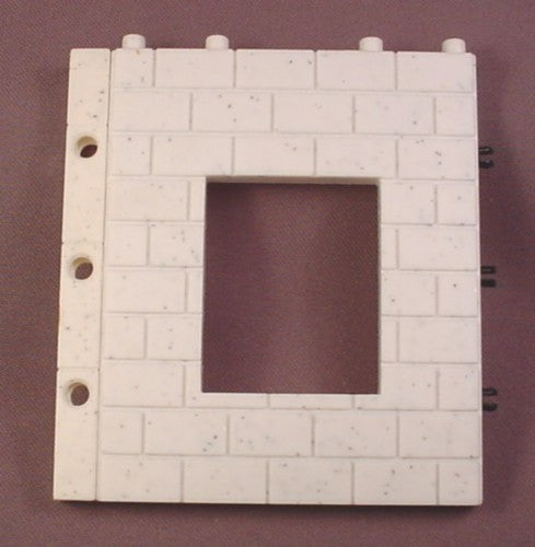 Fisher Price Imaginext Speckled White Brick Wall with Window Opening