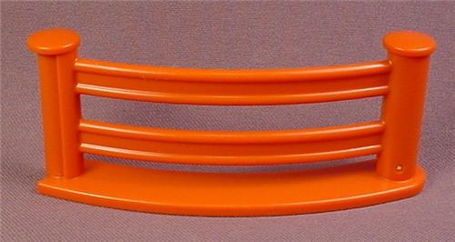 Playmobil 123 Orange Brown 1/8 Circle Zoo Or Farm Fence Or Corral