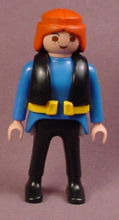 Playmobil Adult Female Police Woman Figure With Long Red Hair