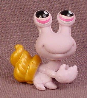 Littlest Pet Shop #859 Lilac Purple Hermit Crab With Gold Shell
