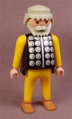 Playmobil Knight Figure Catapult Officer Gray Hair And Beard