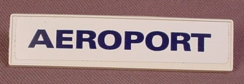 Playmobil White Medium Length Sign With Aeroport Sticker, 7466