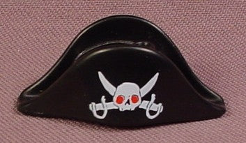 Playmobil Black Narrow Bicorne Hat With Crossed Sabers & Skull With