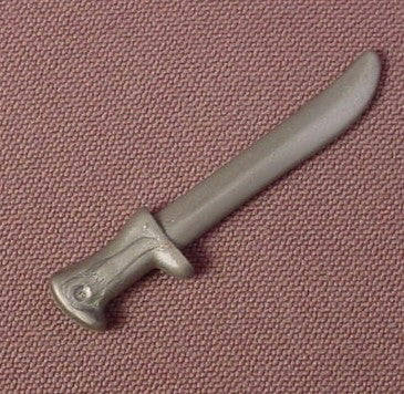 Playmobil Silver Gray Long Machete Knife With Hilt, Machette, 3016
