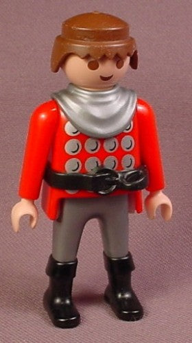 Playmobil Adult Male Knight Figure In A Red Tunic