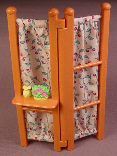 Fisher Price Dream Dollhouse 2006 Brown Privacy Screen With Cloth C