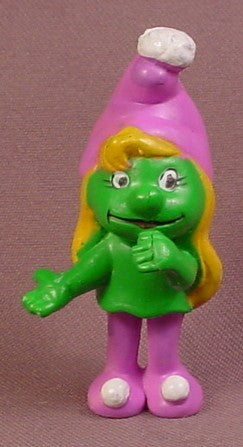 Gnome Family Green Female Gnome With Hand On Her Cheek PVC Figure,
