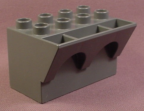 Lego Duplo 51732 Dark Stone Gray 3X4X2 Brick With Machicolation